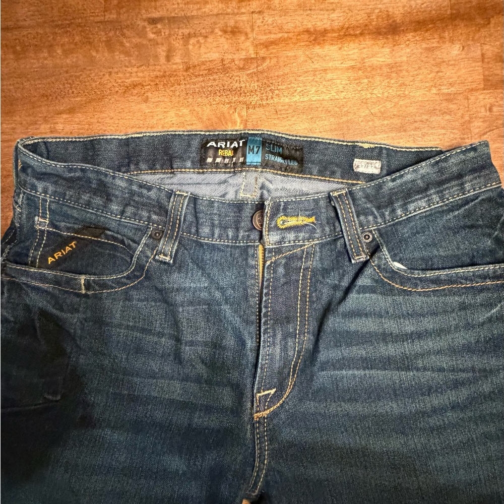 Ariat Men's Dark Blue Slim Straight Jeans
